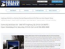 Tablet Screenshot of highwaymotorschico.com